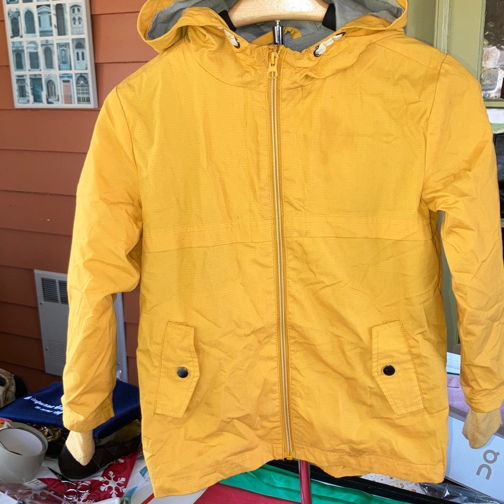 Cat & Jack Mustard Yellow Raincoat 6/7